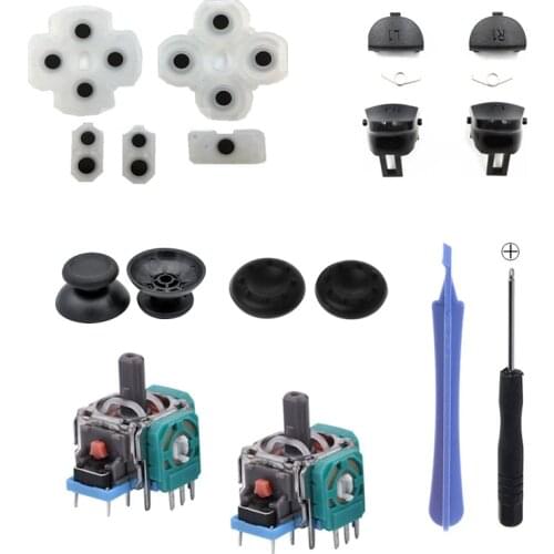 For PS4 JDM-050 JDM-055 JDS 055 JDS 050 Controller Repair L1 R1 L2 R2 Trigger Buttons Analog Stick Conductive Rubber Buttons