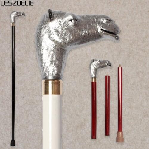 3D Printing Resin Camel-Head Handle Walking Stick Man Fashion Detachable Black Walking Cane Women Party Decorative White Stick