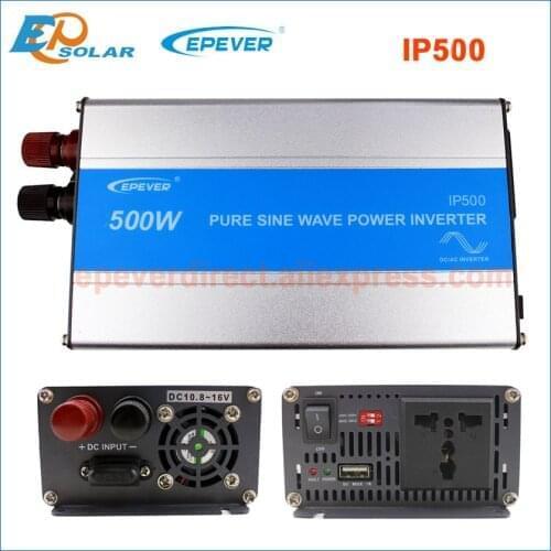 EPever 500W Pure Sine Wave Inverter 12V/24V Input 110VAC 120VAC 220VAC 230VAC Output 50HZ 60HZ High Efficiency Converter IPower