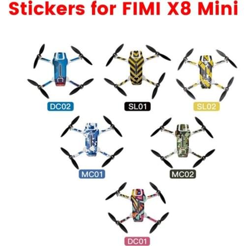 Fimi X8 Mini PVC Sticker Camera Drone Body Battery Number Camouflage Colorful Skin for Fimi X8 Mini Stickers Accessories
