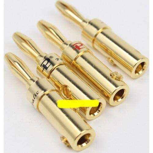 HiFi 8-50PCS Gold-plated Speaker Banana Plug DIY AMP DVD VCD Player Banana Jack Audio Speaker Interconnect Cable Connectors 4mm