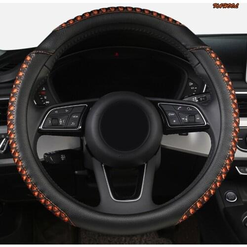 KAHOOL Leather Car Steering Wheel Cover For Daihatsu Terios Sirion Mira Cuore YRV Ayla Sigra Xenia Luxio