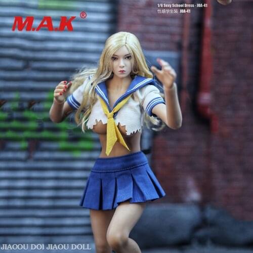 1/6 Female Sexy Student Wear Bra and Skirt Women Soldier Clothes Accessories12-inch Action Dolls