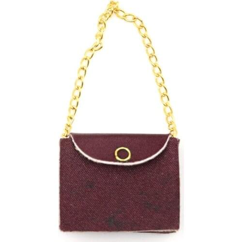 1/12 Scale Dollhouse Miniature Womens Fashion Bag Handbag Model Toy For 12th Dolls House Accessories