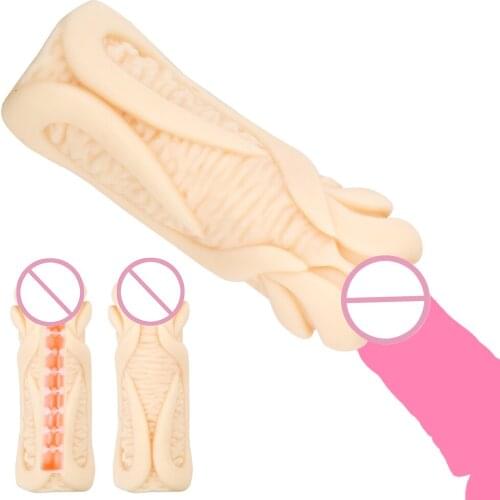 Male Masturbation Cup Real Pussy Vagina Realistic Soft Tight Vagina Glans Stimulate Massager Artificial Vagina Sex Toys for Men