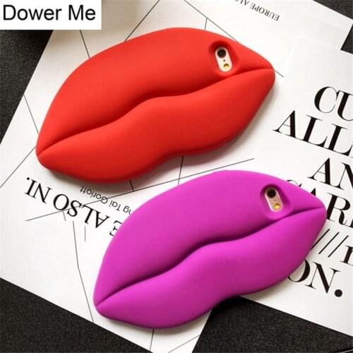 Fashion Funny Cute 3D Big Mouth Sexy Kiss Red Lip Soft Silicone Case Cover For Iphone 12 Mini XS 11 Pro Max XR X 8 7 6S Plus SE