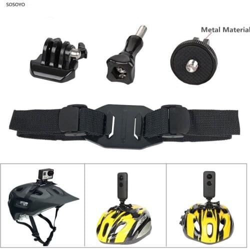 4 in 1 Helmet Holder Strap Metal Adapter Mount Set For insta360 One X Gopro 8 7 6 5 SJCAM Xiaomi Yi Action Camera Accessories