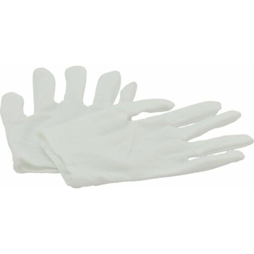 12pairs/lot White gloves made of pure cotton labor work thin cotton etiquette reception parade performances of gloves