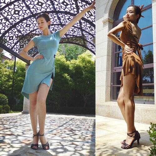 New Sexy Latin Dance Dress Women Backless Dress Dance Wear Female Dance Dress Latin Dance Competition Dresses Salsa Rumba BL1719