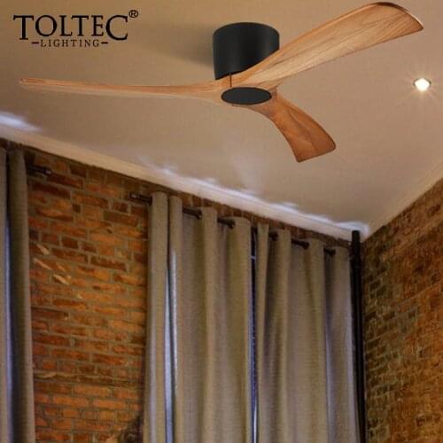 36 Inch Modern Low Floor Solid Wood Ceiling Fan With Remote Control Roof Lighting Fan Ceiling Fans For Home Ventilador De Techo