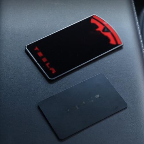 Car Key Shell Buckle for Tesla Model 3 Y Mirror Car Remote Control Key Protection Glass Card Key Cover Decoration Accessories