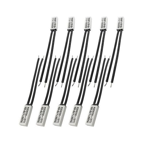 10 Pcs Plastic Head Temperature Control Switch Thermostat 75/80/85/90/95/100/105/110C N.O KSD9700