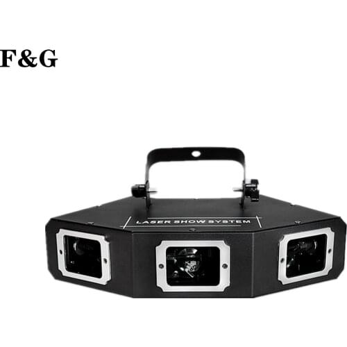 Fan-shaped three-head red, green and blue laser light concert disco party club wedding DJ bar stage KTV private room