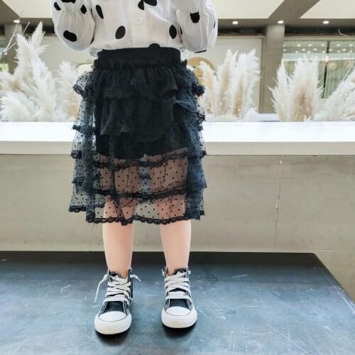 2020 Spring Toddler Girls Skirts Fashion Mesh Skirt High-quality Elastic Waist Princess Skirt 2 3 4 5 6 Years Children Skirt New