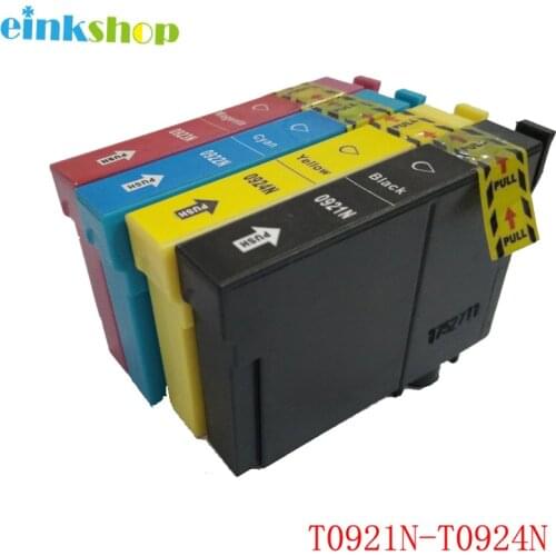 Vilaxh 4pcs T0921 Ink Cartridge T0921N For Epson Stylus CX4300 TX117 T26 T27 TX106 TX119 TX109 C91 Printer ink for epson tx117