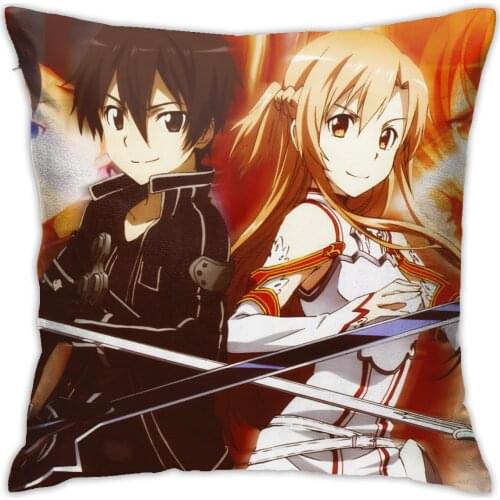 Japanese Anime Sword Art Online Hold Pillow Cover Home Cushio Cover Decoratives Cushions For Sofa Seater Covers Car Pillow Case