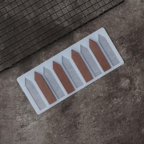 Pointed Head Bar Shape Chocolate Stencil Mold Sharp End Stripe Shape Transfer Sheet Cake Edge Decoration Silicone Chablon