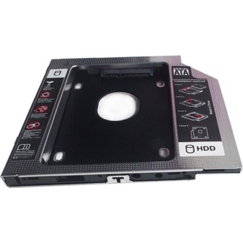 9.5MM 2nd HD HDD SSD Hard Drive Caddy for Lenovo Y410 Y410P Y410PT Z500 (Gift Optical drive bezel )