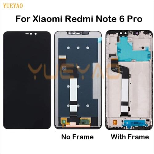 LCD For Xiaomi Redmi Note 6 Pro LCD Display with Frame Touch Screen Digitizer LCD Redmi Note6 Pro Housing Assembly Parts
