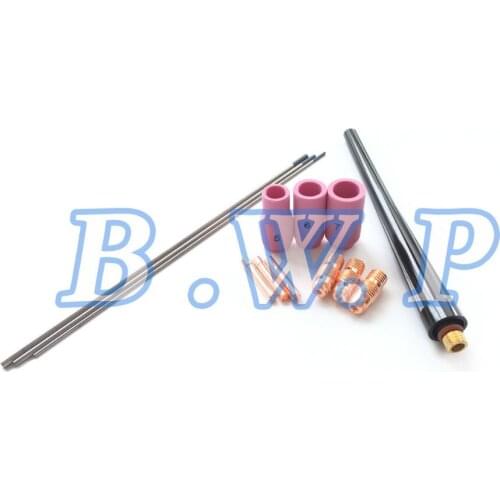 13Pcs TIG Torch Consumables Kit With WC20 Tungsten Collet Collet Body Alumina Cups WP-9 CK9 PTA 9 Series