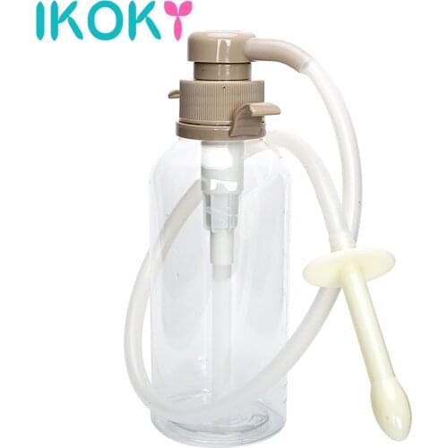 IKOKY Anal Vaginal Shower Cleaner Enema Rectal Syringe Sex Toys for Men Women Enemator Vaginal Rinse Kit Rectal Sprayer
