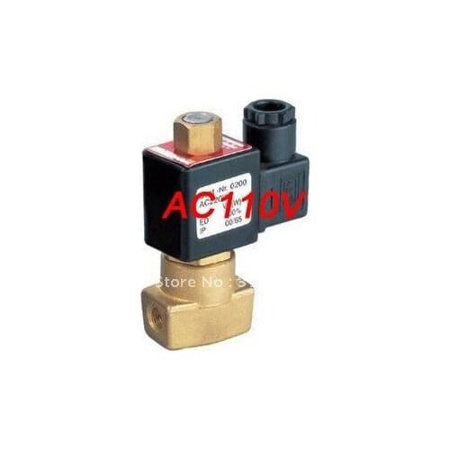 Free Shipping 5PCS A Lot Electric Solenoid Valve Water Air N/O 110V AC 1/8" Normally Open Type