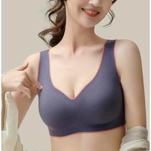 3Pcs/Set Thailand Latex Seamless Bra Push Up Bralette Underwear Bras For Women Gathers Shock-Proof Female Bra M- XXL Design
