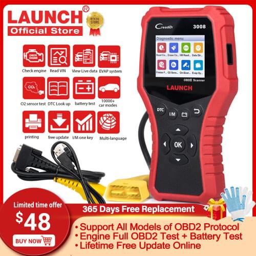 LAUNCH X431 CR3008 Full obd2 scanner auto OBDII EOBD Code Reader diagnostic tools Check Engine Battery For Cars PK CR3001 ELM327