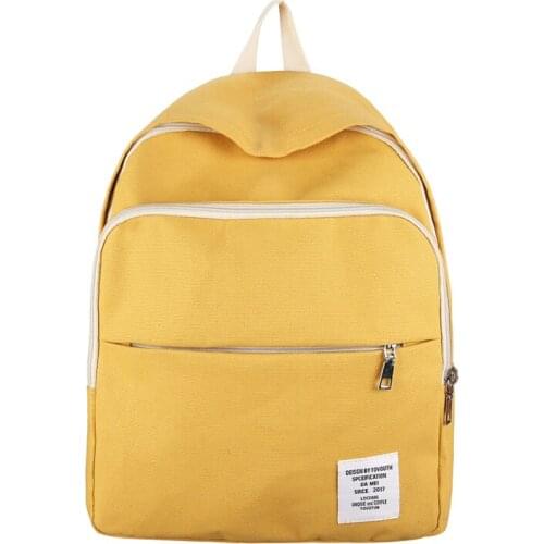 High Quality Canvas Solid Womens Mens Backpacks School Laptop Rucksack Female Male Bag pack Backpacks for Teenage Girls Boys