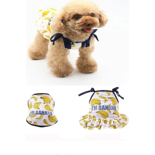 Summer Pet Dog Dress T-Shirt 100% Cotton Puppy Breathable Skirt Dog Vest For Small Medium Dog Cat Clothes Chihuahua Teddy Perros