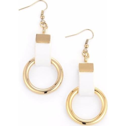 GrayBirds PU Earrings The Best Gifts For Sisters White Black Brown Colors In The Stock Circle Jewelry YSE0001
