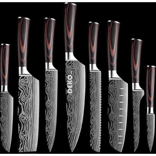 Kitchen Knife Set Sharp Professional Chef Knife Stainless Steel Cooking Knife Damascus Japan High Carbon Stainless Steel Kitchen