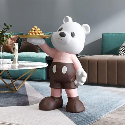 Nordic，Home Decor，Panda，Resin，Figurine，Statue，Ornaments，Sculpture，Living Room，Large Landing，Home Storage Organization，Decoration