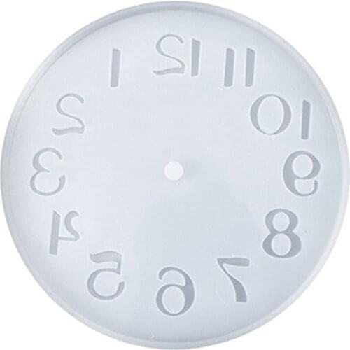 15cm Silicone Clock Mold Big Size DIY Clock Resin Silicone Mould Number Pattern Time Clock Handmade Tool Molds Handcraft