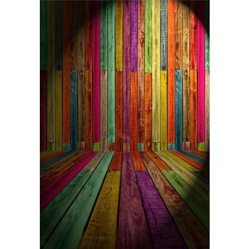 VinylBDS Backdrops Vintage Wood Colorful Photography Studio Stripe Photo Studio Props Baby Ntzc-040