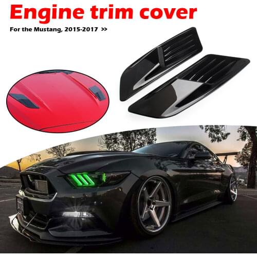 1 Pair Auto Styling Trim Cover Sticker Parts Hood Air Flow Intake Scoop Bonnet Vent Car Panel Trim Sticker Decoration