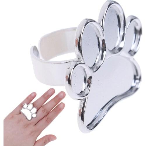 1Pc Finger Foot Print Nail Art Palette Nail Art Metal Finger Ring Palette Color Painting Pigment Holder Nail Art Tools