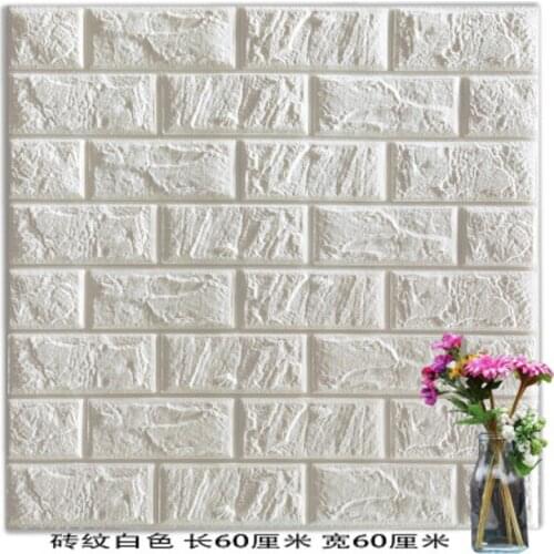 10PCS 3D Brick Wall Stickers Wallpaper Decor Foam Waterproof Wall Covering Wallpaper For Kids Living Room DIY Background