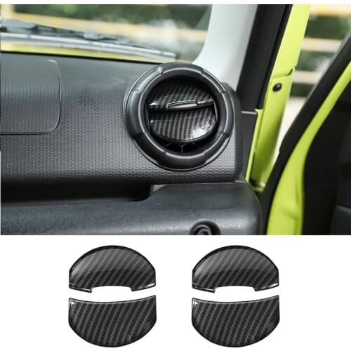 Car Air Conditioning Vent Outlet Decoration Cover Trim Sticker for Suzuki Jimny 2019 2020 Interior Mouldings Accessories