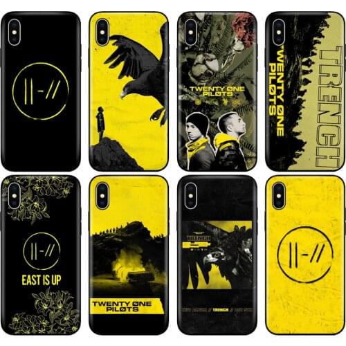 Black tpu case for iphone 5 5s se 6 6s 7 8 plus x 10 silicone cover for iphone XR XS 11 pro MAX case Twenty One Pilots 21 trench