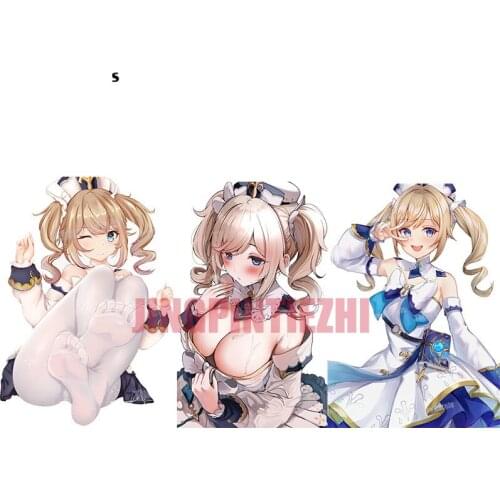 Personality Car Sticker Sample Barbara Dress No Bra Sak Undressing Wet Wet Clothes Fo Genshin Impact Sticker Auto Decals