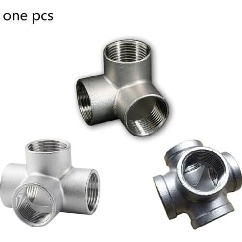 304 stainless steel pipe elbow 3-way 4-way 5-way pipe fittings pipe connector pipe joint female thread connector DN15/DN20/DN25
