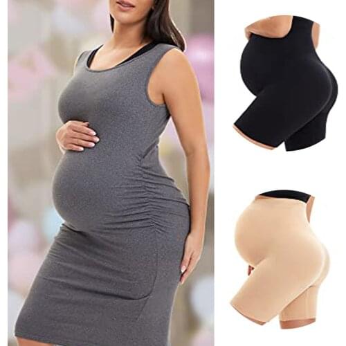 Maternity Shapewear for Dresses Womens Soft and Seamless Pregnancy Underwear High Waist Support Pregnancy Panties Shaper Shorts