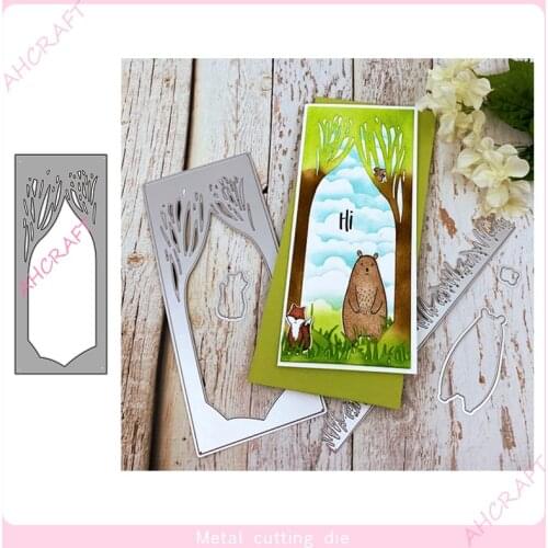 Forest long Frame Metal Cutting Dies for DIY Scrapbooking Photo Album Decorative Embossing Paper Card Crafts Die 2021