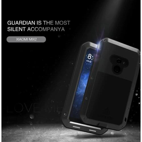 Love Mei Powerful Case For Xiaomi Mi Mix 2 5.99'' Shockproof Metal Aluminum Armor Life Waterproof Case Cover For Xiaomi Mix 2