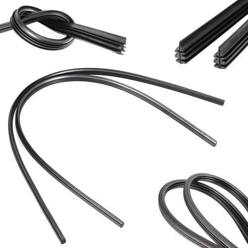 Mayitr 1 Pair 26" 6mm Universal Car Rubber Frameless Windshield Wiper Blade Refill Strip for Cars/Buses/Vans/Lorries/Trucks