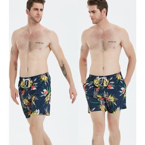 2020 New Printing Plus Size Boxer Mens Beach Shorts Summer Swimming Shorts Quick Dry Gay Bikini Male Swim Trunks Running Gym