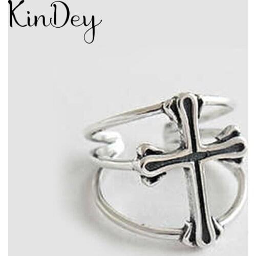 2021 New Charm Boho Cross Rings For Women Lover Wedding Bridal Valentines Gifts Men Open Retro Antique Rings