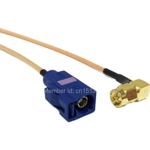 New Modem Coaxial Cable SMA Male Plug Right Angle To FAKRA Connector RG316 Cable 15CM 6inch Adapter RF Pigtail
