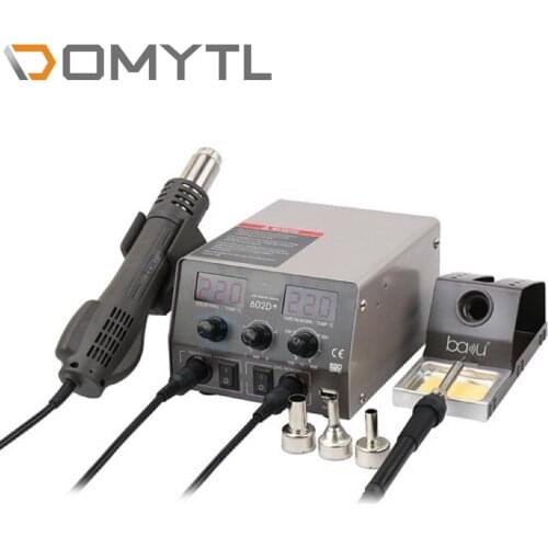 750W 2 In 1 digital ESD Hot Air Gun Soldering Station Welding Solder Iron 110V/220v For SMD Desoldering Rework Station Kit